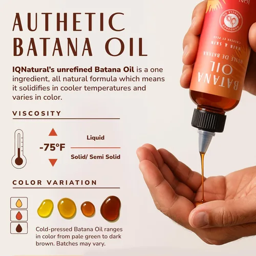 Vista 3 de Aceite de batana crudo orgánico para el crecimiento del cabello, para mujeres y hombres, batana natural puro de Honduras, 4 onzas, saludable, más