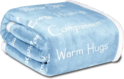 Vista 18 de Manta súper suave de regalo para mujeres u hombres - Luz y amor, compasión, recuperación pronto, positividad, coraje, inspiración, curación, apoyo