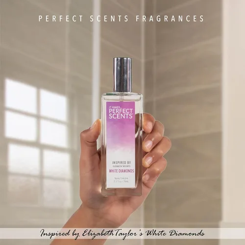 Vista 3 de Fragancias Perfect Scents, inspiradas en el White Dia.mond de Eliz.abeth Tay.lor Eau de Toilette para mujer, limpio, vegano, sin parabenos, sin