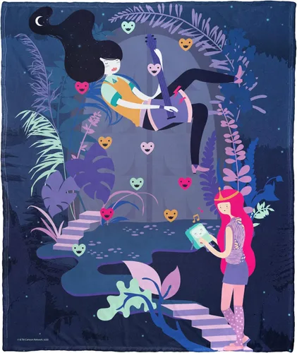 Vista 40 de Northwest Adventure Time - Manta de seda táctil, 50 x 60 pulgadas, Adventure Comic
