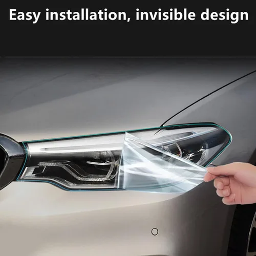 Vista 4 de Película protectora de faros delanteros de automóvil para Volvo XC40 XC60 XC90 S60 S90 V60 V90 2014-2022, adhesivo de TPU negro ahumado Para Xc60