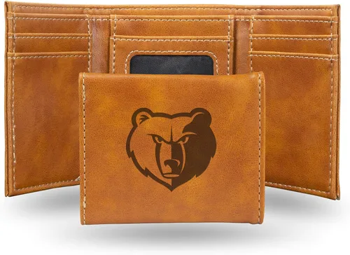 Vista 17 de NBA Rico Industries - Billetera triple grabada con láser y tres pliegues, accesorio para hombre