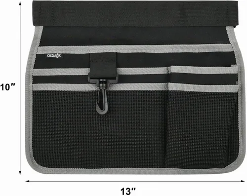 Vista 2 de Cosmos Bolsa de herramientas para la cintura, cinturón de herramientas, organizador de herramientas de mano, bolsa ajustable para cinturón