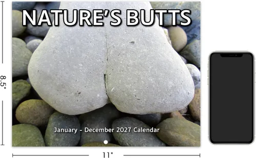 Vista 8 de Calendario 2026 – Regalos de broma, calendario divertido 2026, enero 2026 – diciembre 2026, calendario divertido de naturaleza, 11" x 17" (abierto)