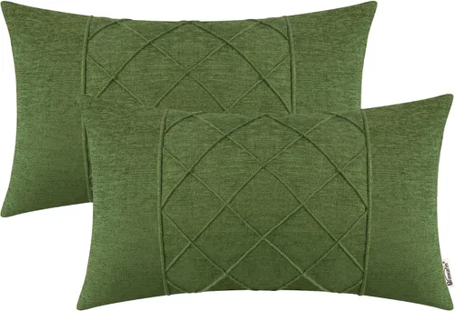 Vista 17 de BRAWARM Fundas de almohada 40x40 cm - Paquete de 2 fundas de almohada de chenilla negra, fundas de almohada de chenilla suave teñida sólida