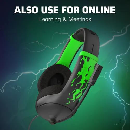Vista 6 de PDP AIRLITE GLOW Wired Headset Jolt Green For Xbox Series XS, Xbox One, & Windows 1011 PC