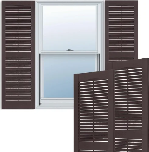 Vista 15 de Persianas estándar exteriores de vinilo para ventanas Borgoña
