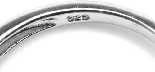 Vista 4 de Silvershake - Anillo de plata de ley 925 chapado en oro blanco con topacio azul Londres