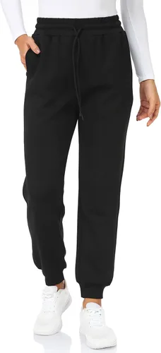 Vista 2 de YUNOGA Pantalones deportivos holgados de cintura alta para mujer pantalones deportivos con bolsillos y cordón