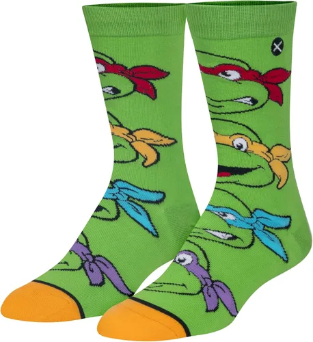 Vista 2 de Odd Sox, Nickelodeon TMNT Teenage Mutant Ninja Turtles, 90's Cartoon, Fun Socks
