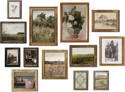 Vista 8 de Kizbok Juego de 9 carteles divertidos de gato negro, impresiones artísticas de pared de gato negro vintage de Monet Matisse Van Gogh, gatos negros