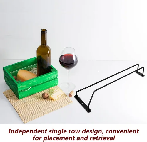 Vista 7 de Garneck Metal Bottle Holder Wine Storage Rack Single Row 33.8cm Iron Wire Wine Bottle Stand for Home Kitchen Dining Room