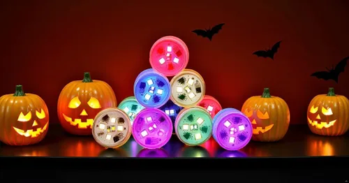 Vista 5 de Mata Leon Luces de Navidad que funcionan con pilas, luz LED que cambia de color, luz de vela con control remoto para fiestas, eventos, piscina