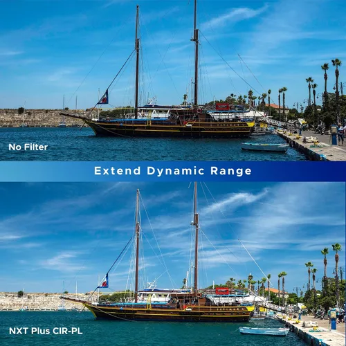 Vista 7 de Hoya NXT Plus Filtro Polarizador de 37 mm — Filtro Circular Polarizador con Capa Superior Impermeable, Recubrimientos HMC de 10 Capas, Factor