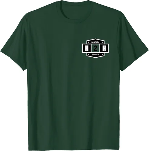 Vista 56 de H2H Fantasía Deportes bolsillo logotipo playera, Césped Azul Pastel