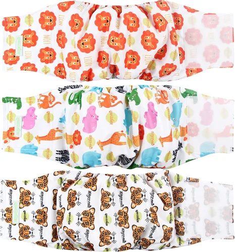 Vista 19 de wegreeco Pañales para perros pequeños machos, bandas reutilizables para el vientre para perros machos, pañales lavables para cachorros machos