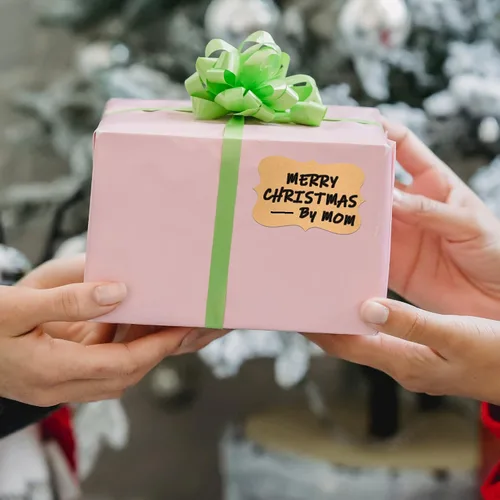 Vista 4 de 600 piezas de etiquetas adhesivas Kraft para regalos, etiquetas en blanco adhesivas pequeñas para frascos de conservas, etiquetas para escribir