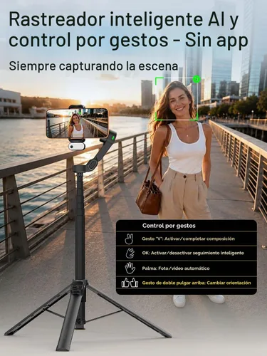 Vista 8 de AOCHUAN Smart V3 70.9" estabilizador cardán para iPhone w/AI módulo