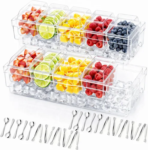 Vista 11 de Lifewit Contenedor refrigerado para condimentos con tapas individuales