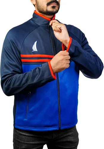 Vista 3 de JACKETREE Chaqueta Ted Track, Jason Sudekis Sports Ted Jacket, Chaqueta Azul Entrenador de Fútbol para Hombres