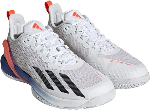 Vista 2 de adidas Tenis Adizero Cybersonic para hombre, Cloud White-core Black-solar Red