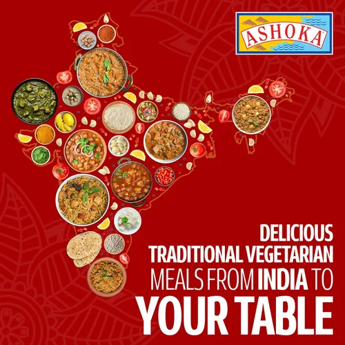 Vista 2 de Ashoka Comidas indias listas para comer desde 1930, 100% vegetariano Dal Makhani, comida india totalmente natural cocinada tradicionalmente, a base