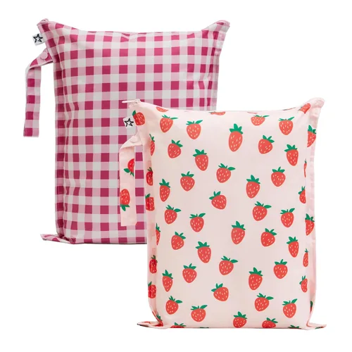 Vista 39 de Tiny Twinkle Bolsas húmedas a prueba de desorden 1 paquete de bolsas húmedas reutilizables impermeables para trajes de baño Ropa de bebé Bolsa