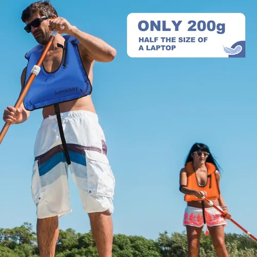 Vista 5 de Chaleco inflable de esnórquel para adultos, chaqueta de esnórquel portátil, chaleco de flotabilidad para esnórquel, natación, kayak, canotaje, carga