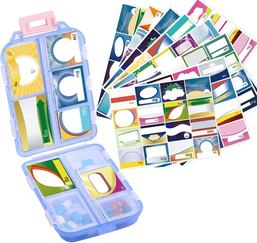 Vista 13 de Paquete de 1 organizador de pastillas de viaje, 10 compartimentos, pastillero compacto y portátil, perfecto para almacenamiento sobre la marcha