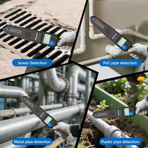Vista 4 de Localizadores de tuberías Detector de bloqueo de precisión para tuberías de agua tuberías subterráneas Tubos de PVC Tubos de metal Tubos de pared