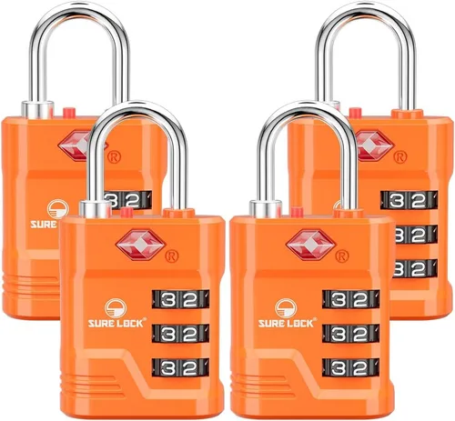 Vista 22 de Cerradura de equipaje aprobada por la TSA SURE LOCK Negro