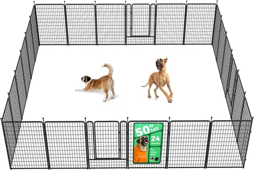 Vista 27 de FXW Rollick - Corralito para perros para patio, campamento con casa rodante, patentado, 24 pulgadas, 2 paneles Fácil instalación, resistente