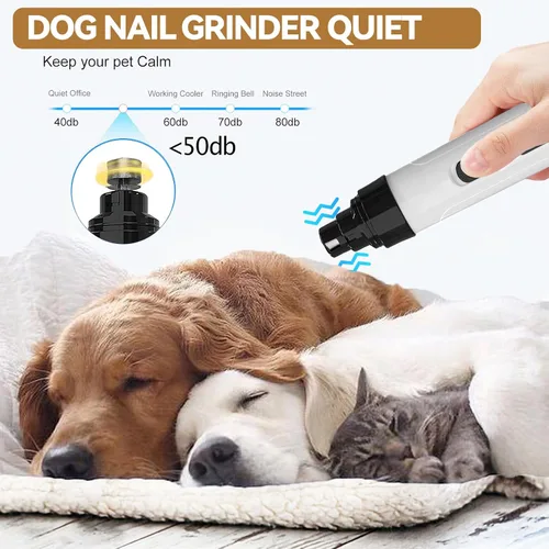 Vista 3 de Upgraded Dog Nail Grinder Cordless with 2 Speeds for Pets
