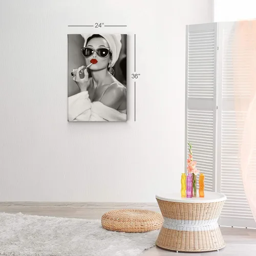 Vista 6 de SmileArtDesign - Lienzo decorativo V33 para pared, diseño icónico de chicle
