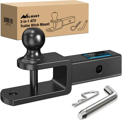 Vista 16 de Nilight - Soporte de enganche múltiple 3 en 1 ATV UTV Bola de 1-7/8 pulgadas se adapta a enganche receptor de 1-1/4 pulgadas nominal de 2000