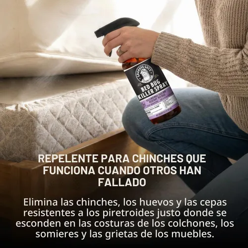Vista 4 de Grandpa Gus's - Aerosol natural para matar insectos y ácaros, 16 onzas líquidas