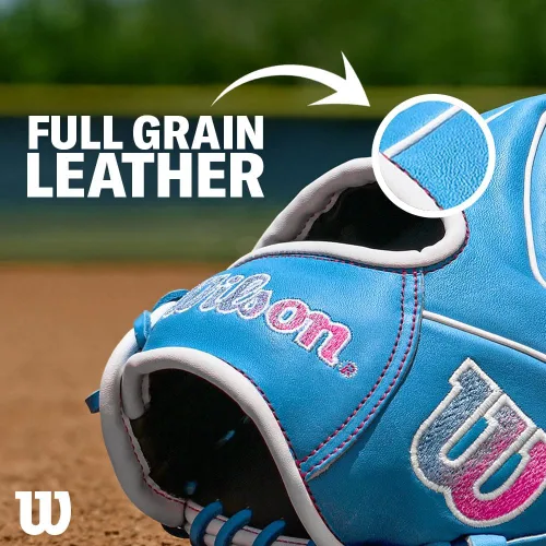 Vista 7 de Wilson A1000 Adult + Youth Baseball Glove + Mitt Sizes 11" - 12.5" Right + Left Hand Throw Multiple Styles