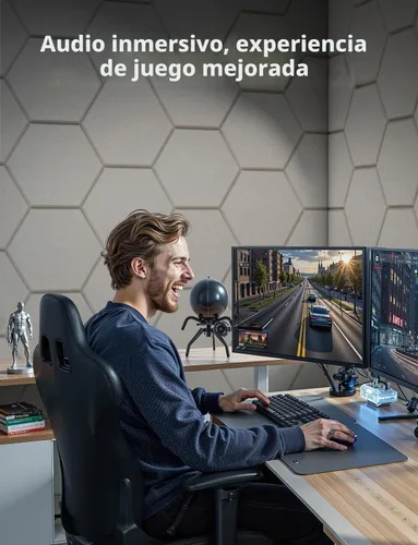 Vista 4 de Paneles de pared acústicos hexagonales autoadhesivos, paquete de 12 azulejos absorbentes de sonido para paredes y puertas, panel interior decorativo