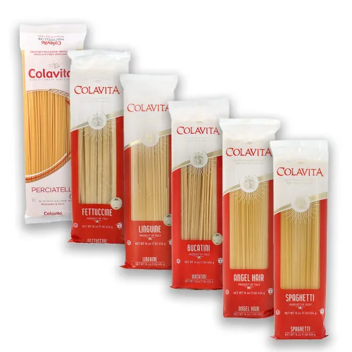 Vista 3 de Colavita Pasta Bucatini – Paquete de 6 (bolsas de 1 libra) – Auténtica pasta italiana hecha con sémola de trigo duro 100% – perfecta para salsas