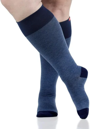 Vista 2 de VIM & VIGR - Calcetines de compresión graduados de algodón de 15-20 mmHg para mujeres y hombres