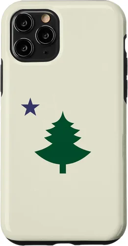 Vista 29 de Original Old Maine State Flag 1901 Pine Tree Star Case for iPhone 17