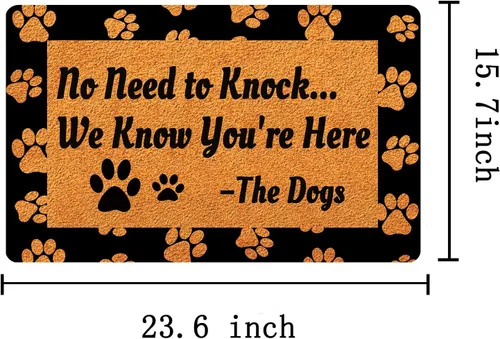 Vista 3 de FunXiLin Divertido tapete de bienvenida (23.6 x 15.7 pulgadas) tapete antideslizante para decoración del hogar, tapetes personalizados para puerta
