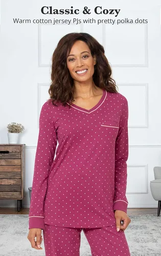 Vista 14 de PajamaGram Pijamas para mujer - Conjuntos de pijamas para mujer, camiseta sin botones, 100% algodón