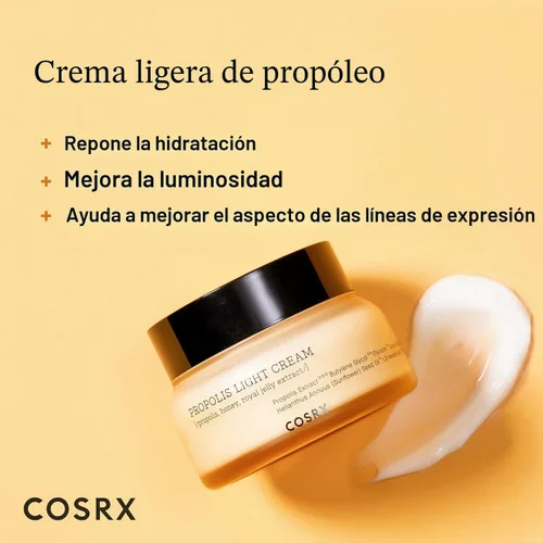 Vista 3 de COSRX Crema ligera de propóleo Full Fit, 2.19 onzas líquidas, propóleos 64.5%, hidratante hidratante diario y nocturno, cuidado de la piel coreano