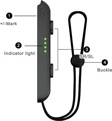 Vista 2 de Paquete de 2 correas de muñeca para Switch Joycon Accesorios de repuesto para correas Joy con (rosa y morado)