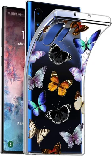 Vista 2 de Funda de teléfono para Galaxy Note 10 Plus 5G, para Samsung Note10+ para niñas, funda protectora transparente de TPU suave transparente para Samsung