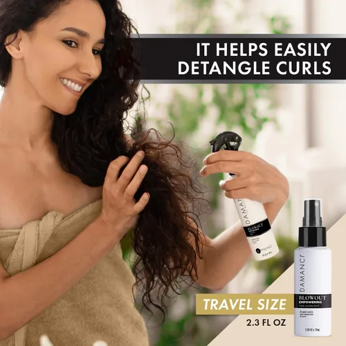 Vista 6 de DAMANCI Empowering Blowout Spray, protector térmico para cabello, protector térmico profesional, tamaño de viaje 2.3 onzas