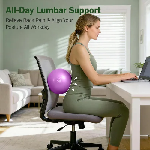 Vista 29 de Slim Panda Pilates Ball, 9 Inch Small Exercise Ball, Anti Burst Mini Yoga Ball for Stability, Workout, Barre, Core Strength, Physical Therapy