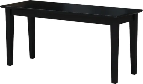 Vista 7 de International Concepts - Banco estilo coctelera, 39 pulgadas de ancho, madera de parawood maciza, sin terminar