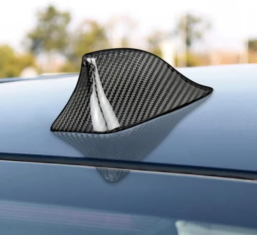 Vista 4 de AIRSPEED Cubierta de antena de aleta de tiburón de fibra de carbono para BMW F10 F18 F01 F02 F04 Accesorios exteriores, negro